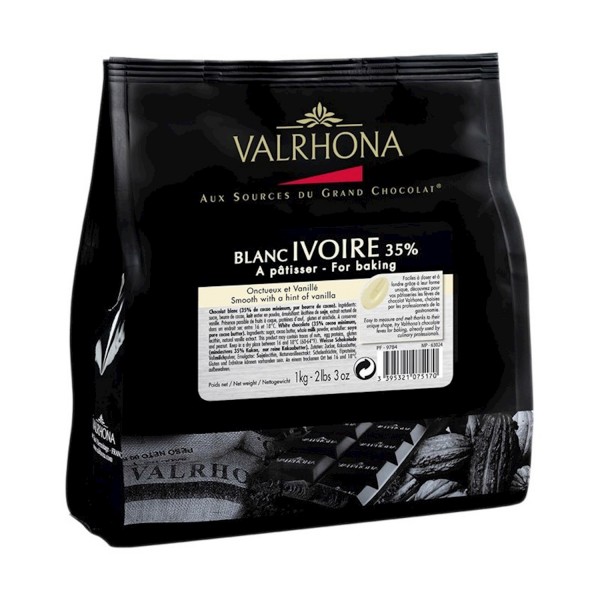 VALRHONA IVOIRE FEVES 35% 1KG